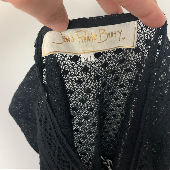 Jen's Pirate Booty Black Lace Knit Top - Picture 8 of 10